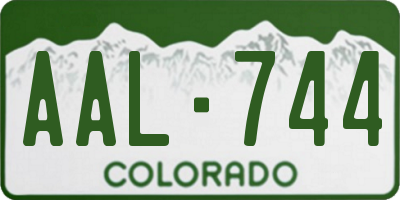CO license plate AAL744