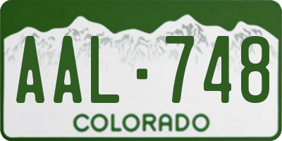 CO license plate AAL748