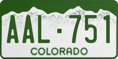 CO license plate AAL751