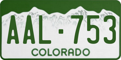 CO license plate AAL753