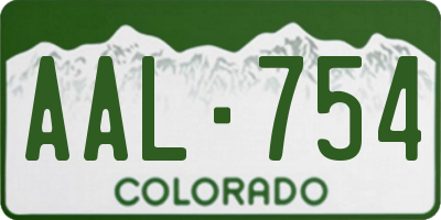 CO license plate AAL754