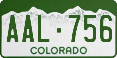 CO license plate AAL756