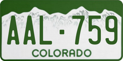 CO license plate AAL759