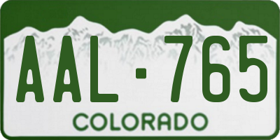 CO license plate AAL765