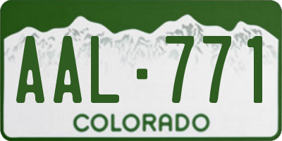 CO license plate AAL771