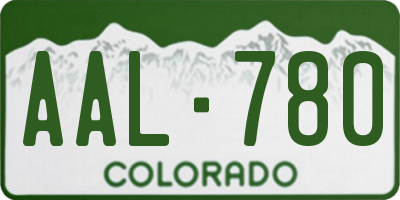 CO license plate AAL780