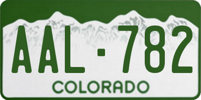 CO license plate AAL782