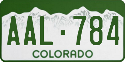 CO license plate AAL784