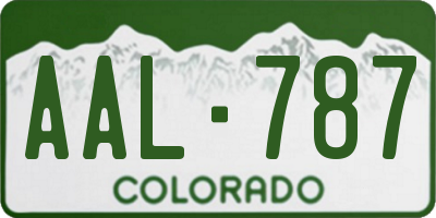 CO license plate AAL787