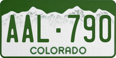 CO license plate AAL790
