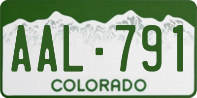 CO license plate AAL791