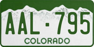 CO license plate AAL795