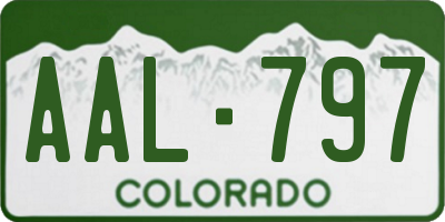 CO license plate AAL797