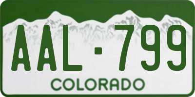 CO license plate AAL799