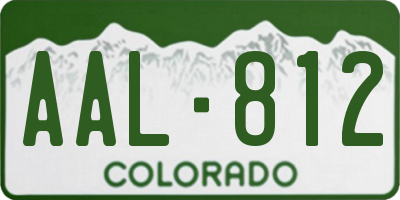 CO license plate AAL812