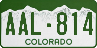 CO license plate AAL814