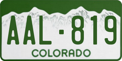 CO license plate AAL819