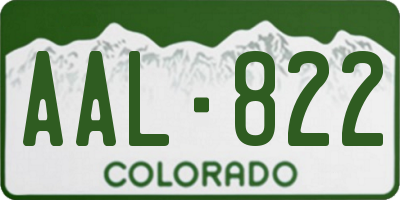 CO license plate AAL822