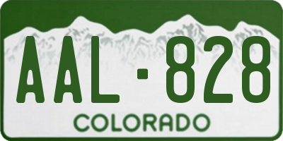 CO license plate AAL828