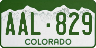 CO license plate AAL829
