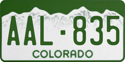 CO license plate AAL835