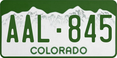 CO license plate AAL845