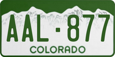 CO license plate AAL877