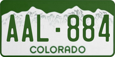 CO license plate AAL884