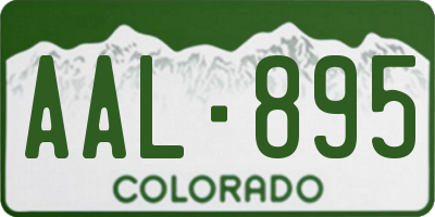 CO license plate AAL895