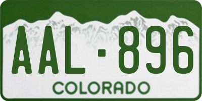 CO license plate AAL896