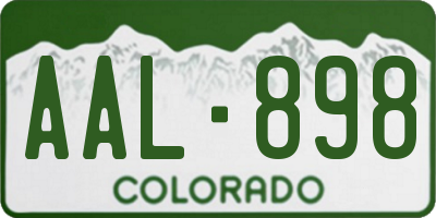 CO license plate AAL898