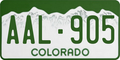 CO license plate AAL905