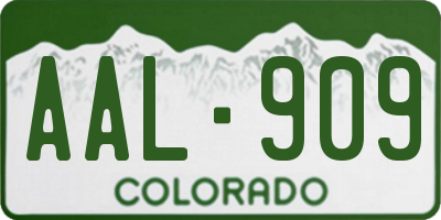 CO license plate AAL909