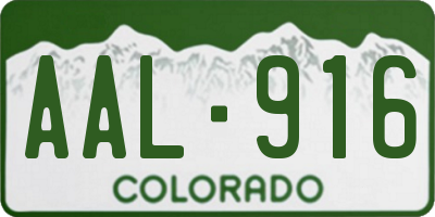 CO license plate AAL916