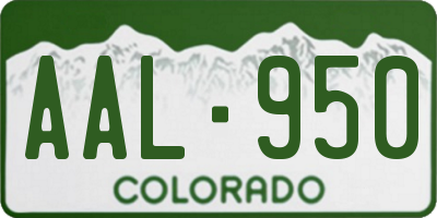 CO license plate AAL950