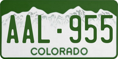 CO license plate AAL955