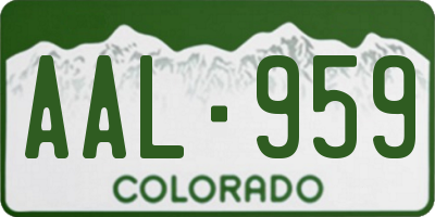 CO license plate AAL959