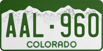 CO license plate AAL960