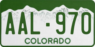 CO license plate AAL970