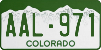 CO license plate AAL971