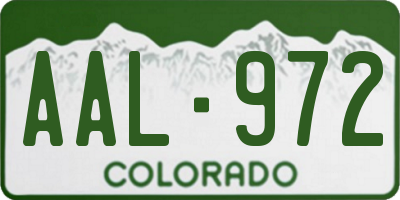 CO license plate AAL972