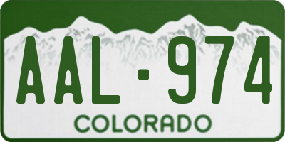 CO license plate AAL974