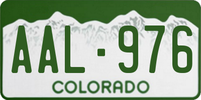 CO license plate AAL976