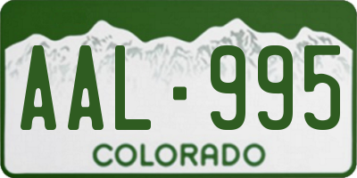 CO license plate AAL995