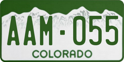 CO license plate AAM055
