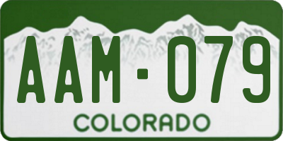 CO license plate AAM079