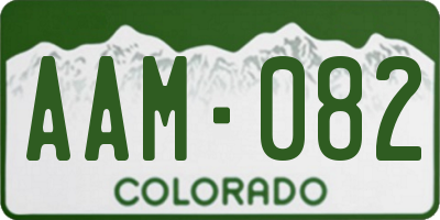 CO license plate AAM082