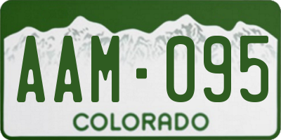 CO license plate AAM095