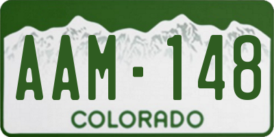 CO license plate AAM148