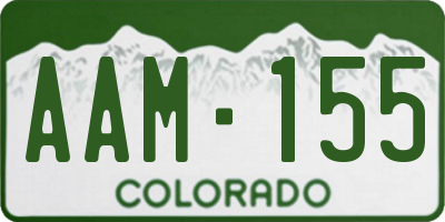 CO license plate AAM155